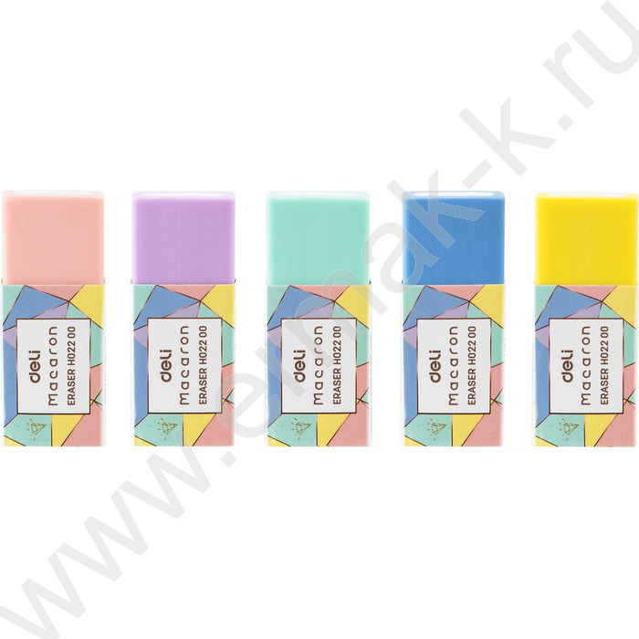 Ластик цветной "Macaron" /50*20*11мм /ассорти, пласт. туба | Фото 2