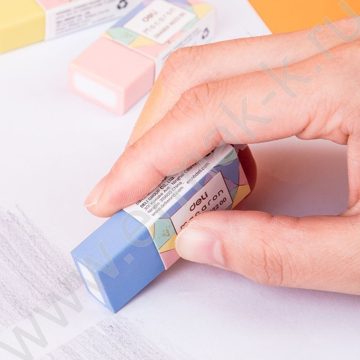 Ластик цветной "Macaron" /50*20*11мм /ассорти, пласт. туба | Фото 6