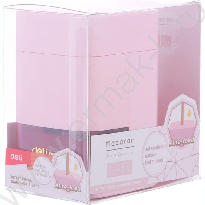 Точилка механическая 1 отверстие Macaron пластик /ассорти | Фото 6