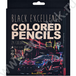 Карандаши пластиковые 24цв BlackWoodColor 4вида | Фото 2