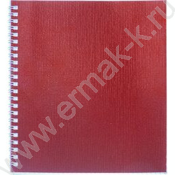Тетрадь  48л клетка/спираль "Бум/винил" METALLIC красная | Фото 1