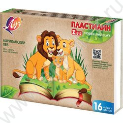 Пластилин  16цв 240г "ZOO" /картон.кор. | Фото 1
