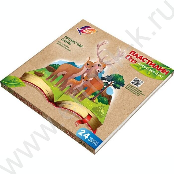 Пластилин  24цв 360г "ZOO" /картон.кор. | Фото 2