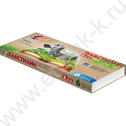 Пластилин   6цв  90г "ZOO" /картон.кор. | Фото 2