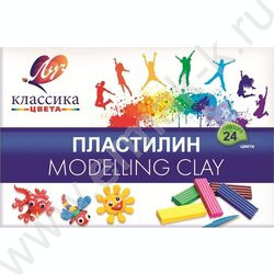 Пластилин  24цв 480г Классика+стек | Фото 1