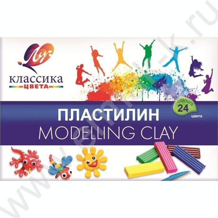 Пластилин  24цв 480г Классика+стек | Фото 1