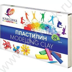 Пластилин  24цв 480г Классика+стек | Фото 2