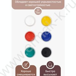 Краски акриловые  6цв 20мл "Хобби", декоративные /картон. кор. | Фото 3