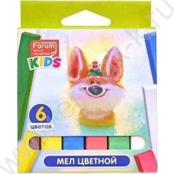 Мел цветной  6цв "Зверята" | Фото 1