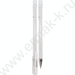 Ручка гелевая белая 0,8мм "Moonlight" /чернила с эффектом Highlighter, прозрачный корпус | Фото 1