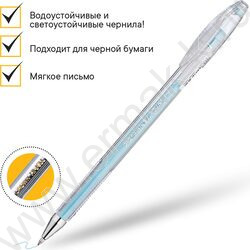 Ручка гелевая голубая пастель 0,8мм  "Hi-Jell Pastel" | Фото 3