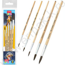 Кисть набор  5шт Зверята /пони №1,№2,№3,№4,№5/ европодвес | Фото 1