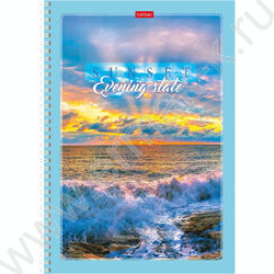 Тетрадь  80л А4 клетка/спираль "Закаты" ассорти | Фото 1