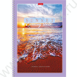 Тетрадь  80л А4 клетка/спираль "Закаты" ассорти | Фото 2