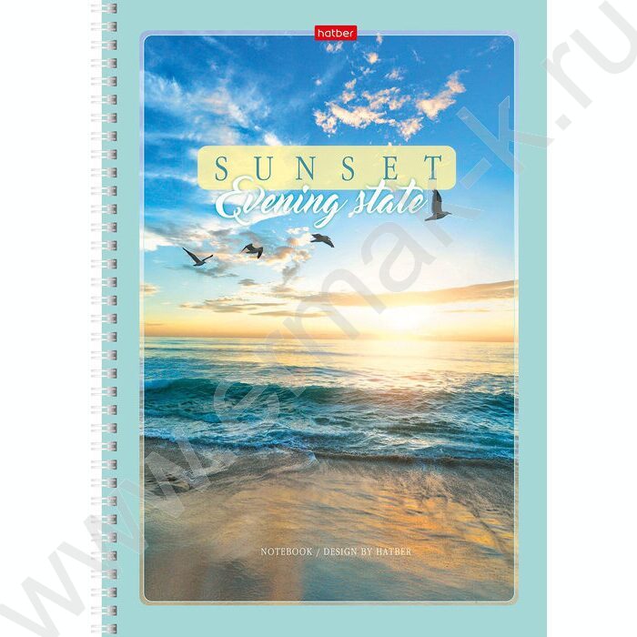 Тетрадь  80л А4 клетка/спираль "Закаты" ассорти | Фото 3