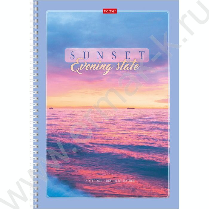 Тетрадь  80л А4 клетка/спираль "Закаты" ассорти | Фото 4