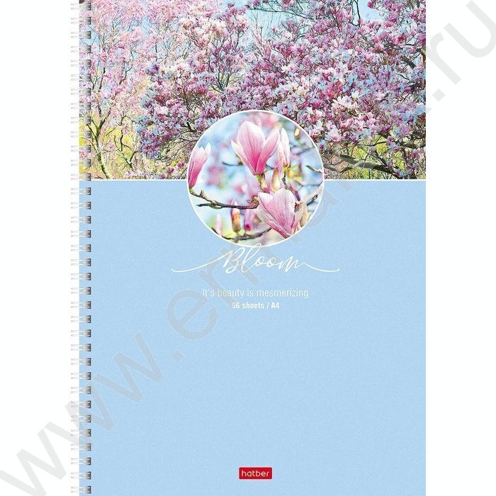 Тетрадь  96л А4 клетка/спираль "Красота цветения" 4вида | Фото 3