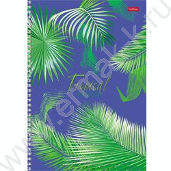 Тетрадь  96л А4 клетка/спираль "Тропические листья" 4вида | Фото 2