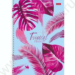 Тетрадь  96л А4 клетка/спираль "Тропические листья" 4вида | Фото 3