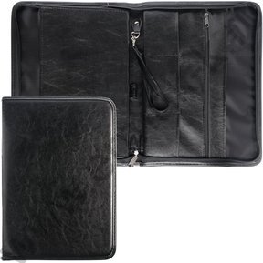 Папка иск.кожа черный Люкс с петлей