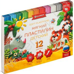 Пластилин  12цв 180г Детский +стек | Фото 1