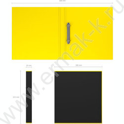 Папка 2 кольца 35мм Accent /желтый | Фото 3