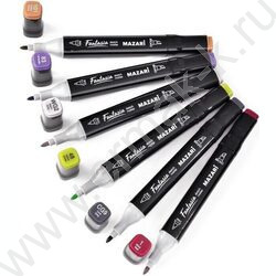 Маркер для скетчинга /набор 36цв/ двусторонний Fantasia Main colors (основные цвета), пулевид./к | Фото 2