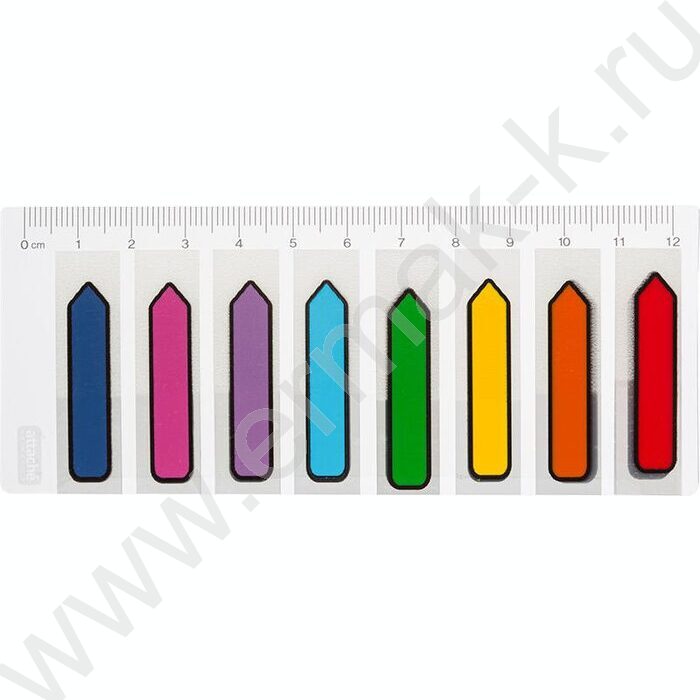 Набор самокл. этикеток-закладок 45*12мм/25л*8цв пластик Стрелка | Фото 2