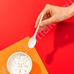 Ложка одноразовая чайная 125мм, белая, ПС /упаковка - 100шт | Фото 5