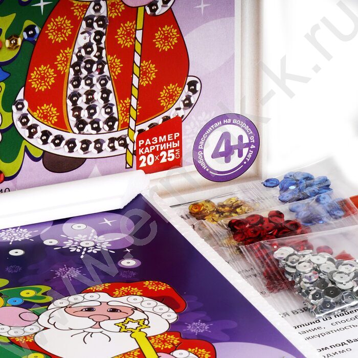 Набор д/творчества Картина из пайеток "Новогодняя сказка" | Фото 3