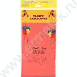 Скатерть 137*183см п/э красная | Фото 1