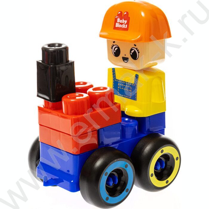 Конструктор пластиковый Baby Blocks "На стройке" 21 дет | Фото 3