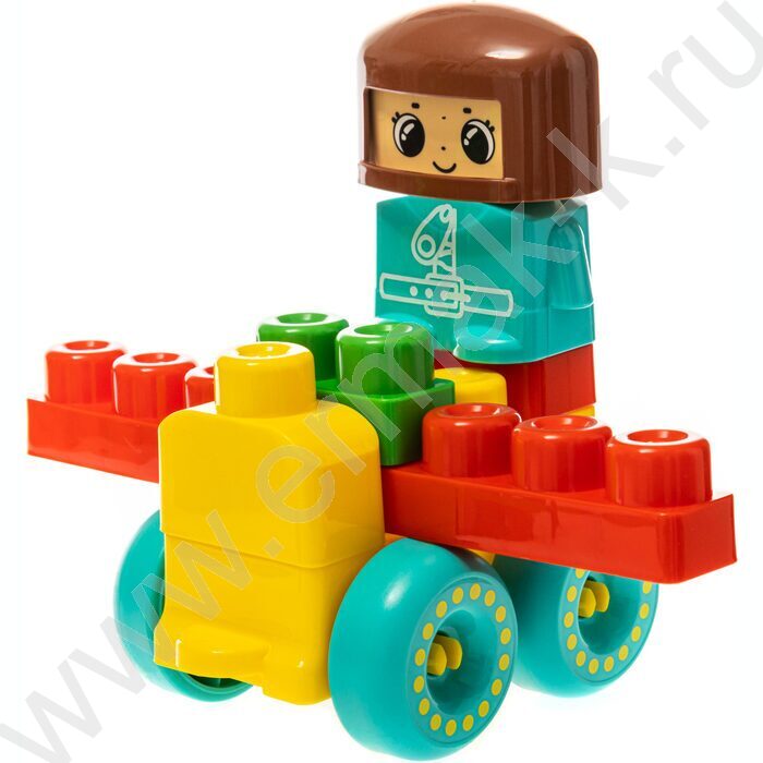 Конструктор пластиковый Baby Blocks "Самолетик" 20 дет | Фото 3