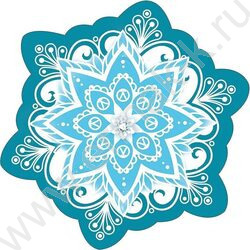 Украшение на скотче Снежинка | Фото 1