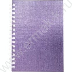Зап. книжка  80л А6 спираль/бумвинил Metallic Фиолетовая | Фото 1