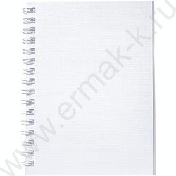 Зап. книжка  80л А6 спираль/бумвинил Metallic Белая | Фото 1