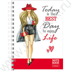 Зап. книжка  80л А6 спираль Жизнь прекрасна! | Фото 1