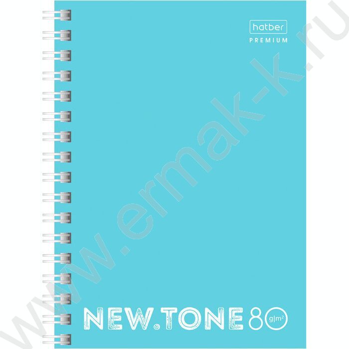 Зап. книжка  80л А6 спираль /глянц.лам. /перфорация "NEWtone PASTEL Незабудка" | Фото 1