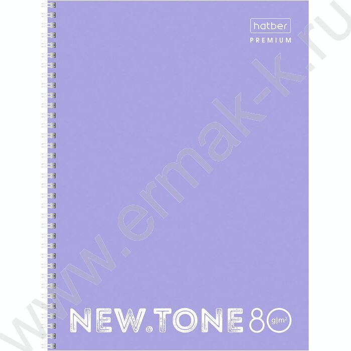 Тетрадь  80л А4 клетка/спираль/многоуров.перфорация "NEWtone PASTEL Лаванда" | Фото 1