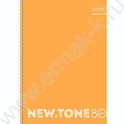 Тетрадь  80л А4 клетка/спираль/многоуров.перфорация "NEWtone PASTEL Оранж" | Фото 1
