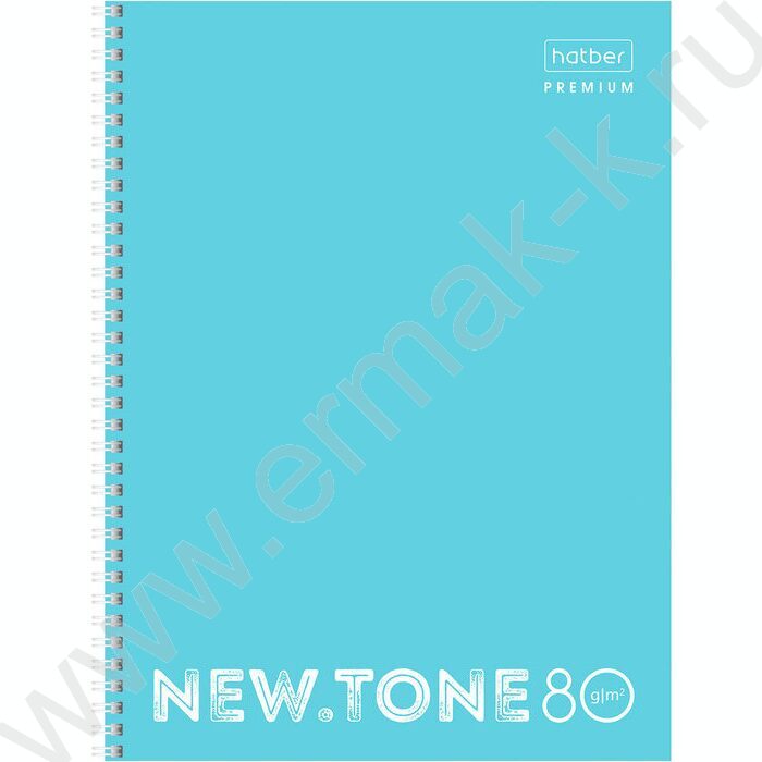 Тетрадь  80л А4 клетка/спираль/многоуров.перфорация "NEWtone PASTEL Незабудка" | Фото 1