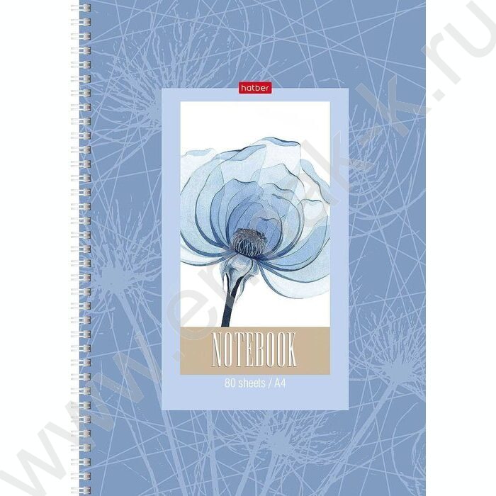 Тетрадь  80л А4 клетка/спираль "Нежность цветка" мат.лам. | Фото 4