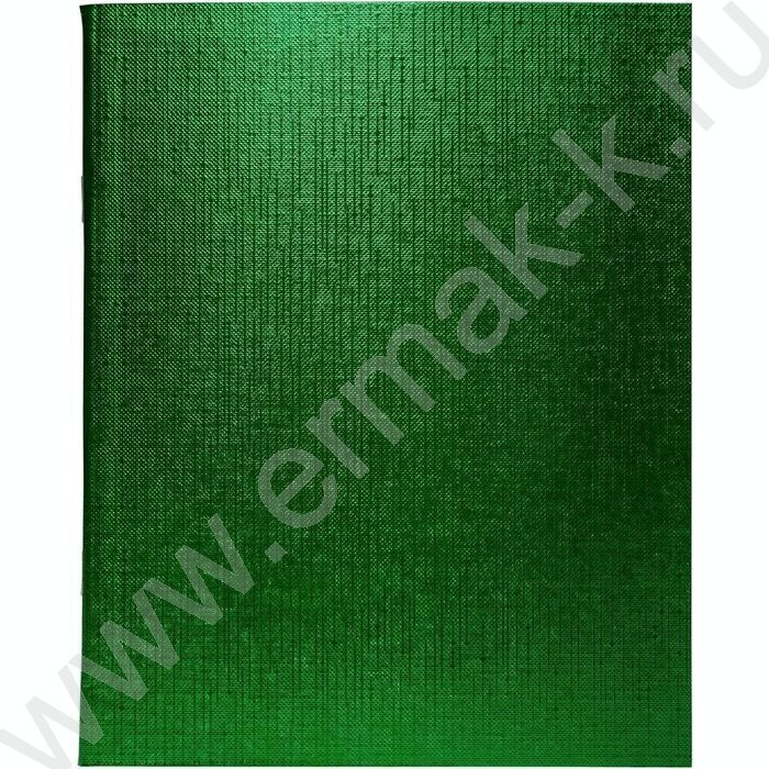 Тетрадь  48л клетка "Бум/винил" METALLIC зеленая | Фото 1