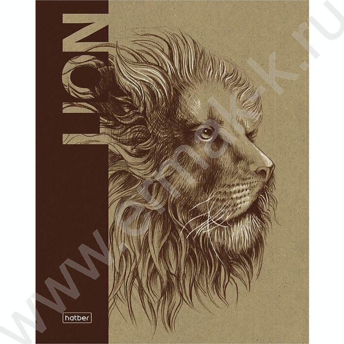 Тетрадь  80л клетка "Дикие животные" /крафт /5видов | Фото 1