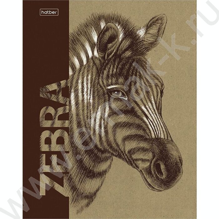 Тетрадь  80л клетка "Дикие животные" /крафт /5видов | Фото 5