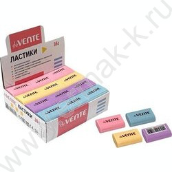 Ластик цветной "Pastel" /37*24*11мм/ синтетический каучук, индивид. упаковка | Фото 3