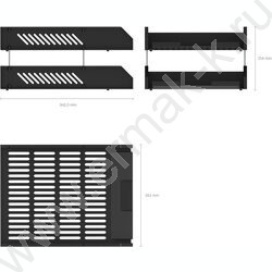 Лоток горизонтальный сетчатый Classic черный /уп.2шт на мет.стержнях | Фото 4
