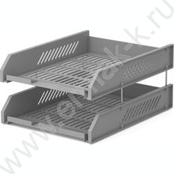 Лоток горизонтальный сетчатый Classic серый /уп.2шт на мет.стержнях | Фото 1