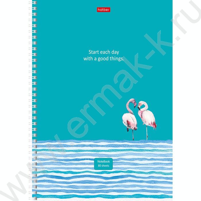 Тетрадь  80л А4 линейка/спираль "Ассорти" 4вида | Фото 1