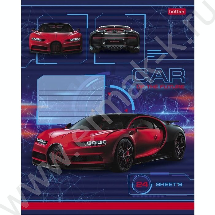 Тетрадь  24л линейка "Car Design" 5видов | Фото 3